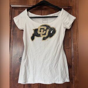 CU Boulder rhinestone buffs buffalo shirt